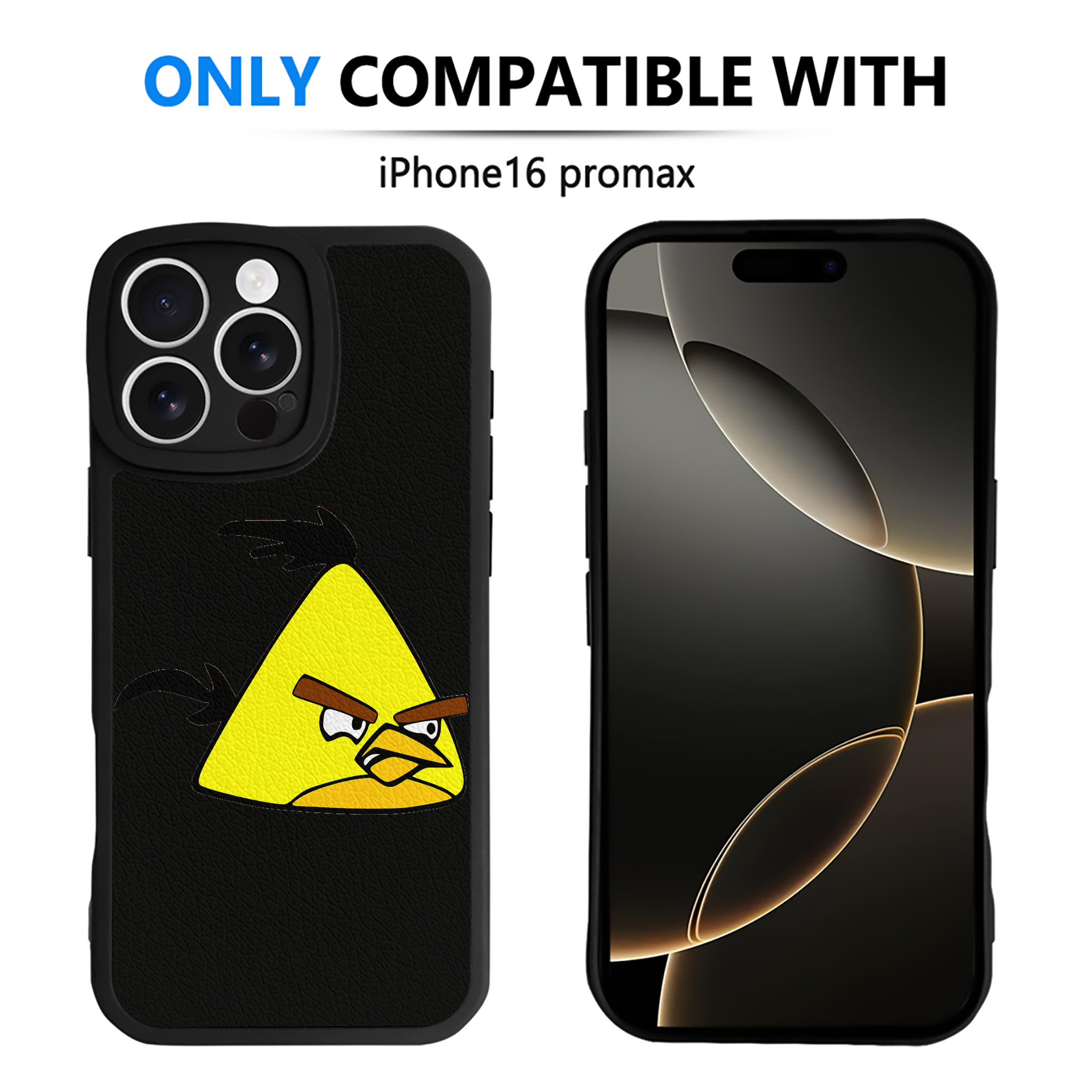 （画像用） Angry Birds アングリーバード 【iPhone 16シリーズ対応】シリコンスマホケース（レザー調） 材質：シリコン